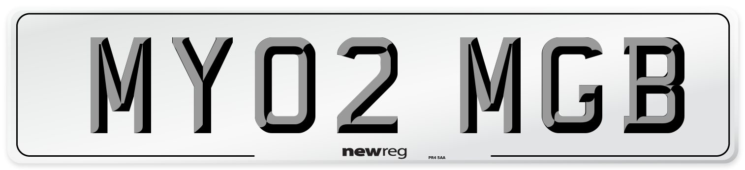 MY02 MGB Number Plate from New Reg